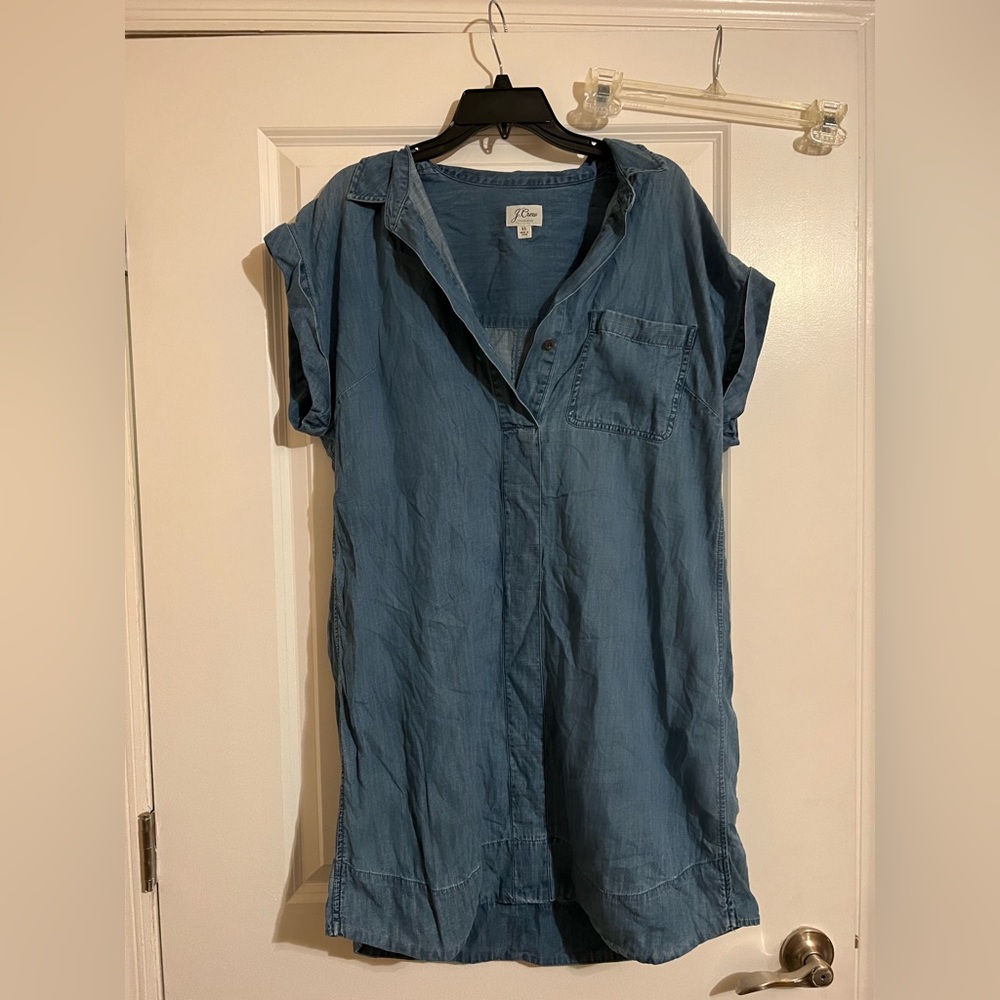 J. Crew Sleeveless Denim Dress (XL)